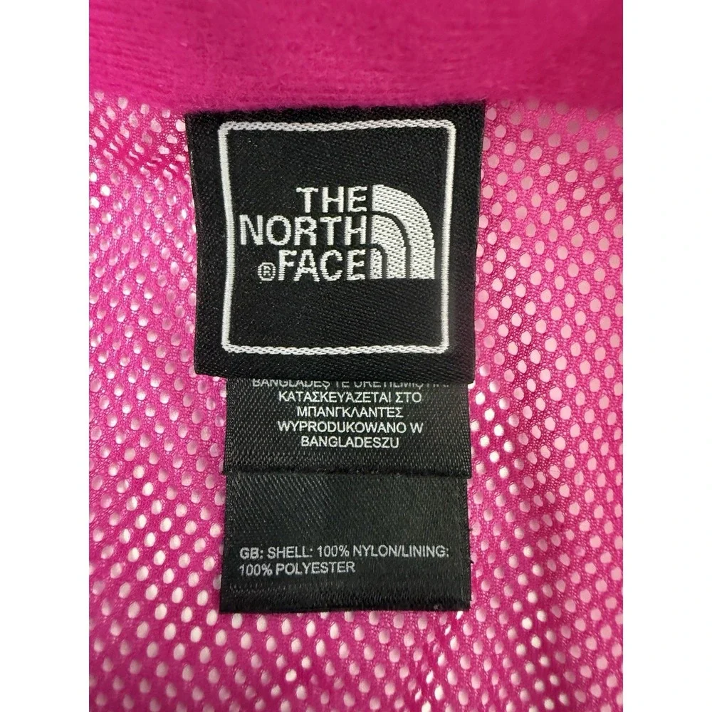 The North Face HyVent Windbreaker‎ Rain Jacket Woman's S Hooded Shell Gray/Pink